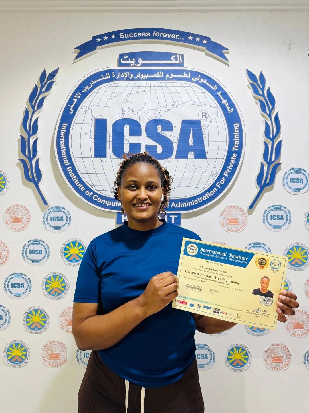 Students with certificate