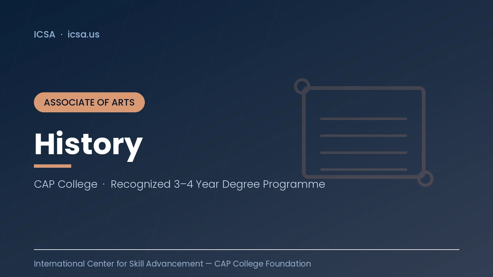 ICSA CAP College graduation